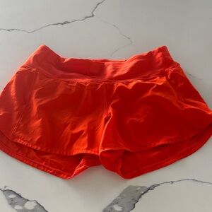 lululemon athletica Vibrant Orange Athletic Shorts